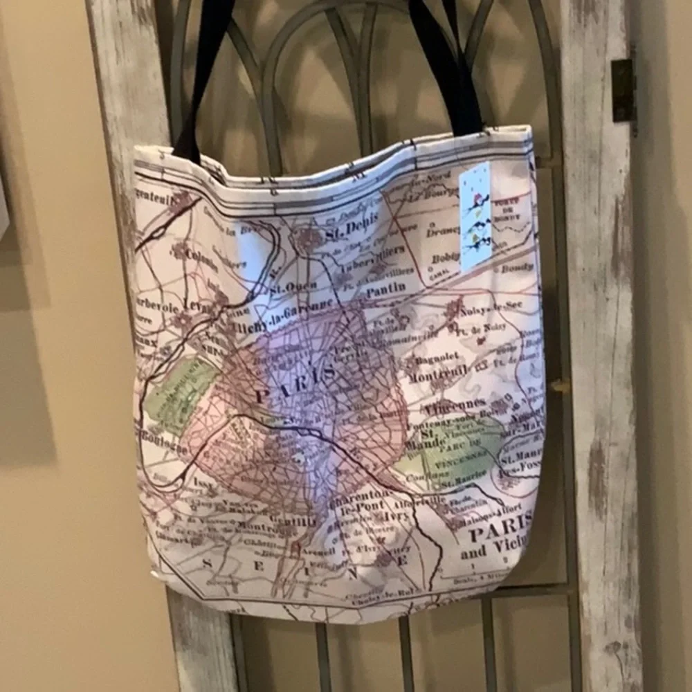 Paris Map Tote Bag - Picture 4 of 4